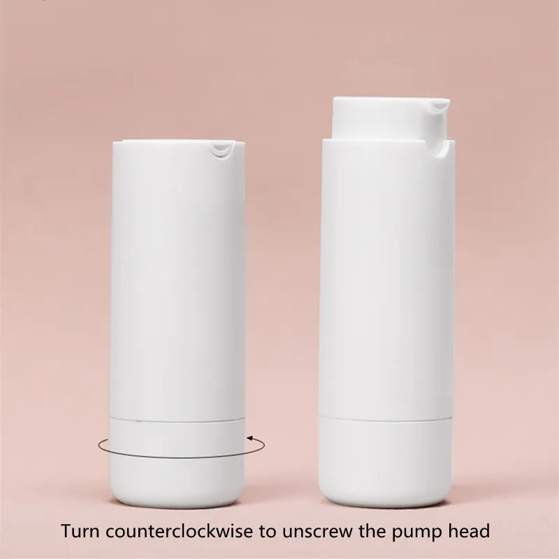 10/30pcs 25ml/45ml 매트 화이트/그레이 에어리스 로션 병 교체 가능한 내부 라이너 화장품 로션/토너 진공 병 여행