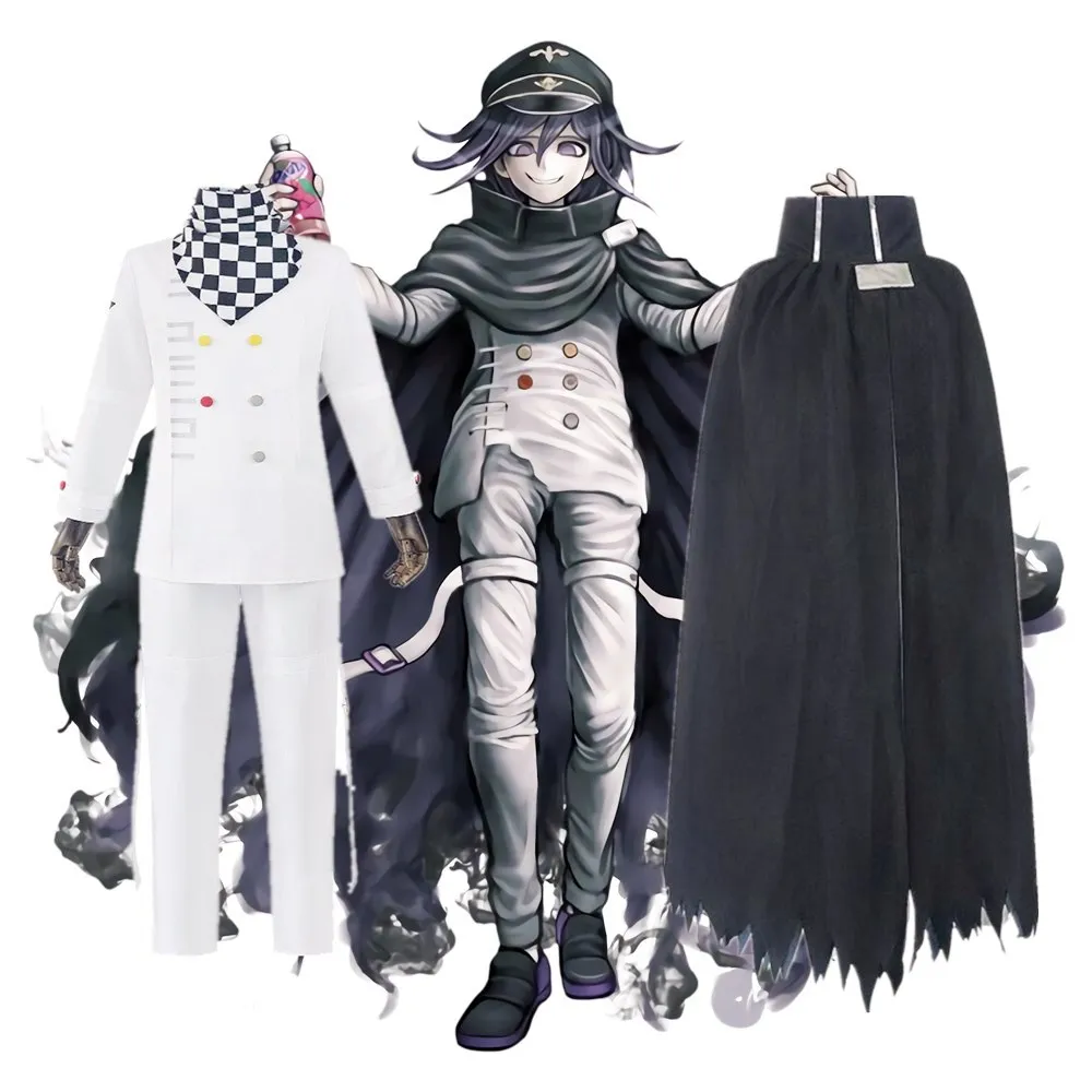 

Anime Danganronpa V3 Kokichi Oma Uniforms Scarf Cloak Set Cosplay Costume