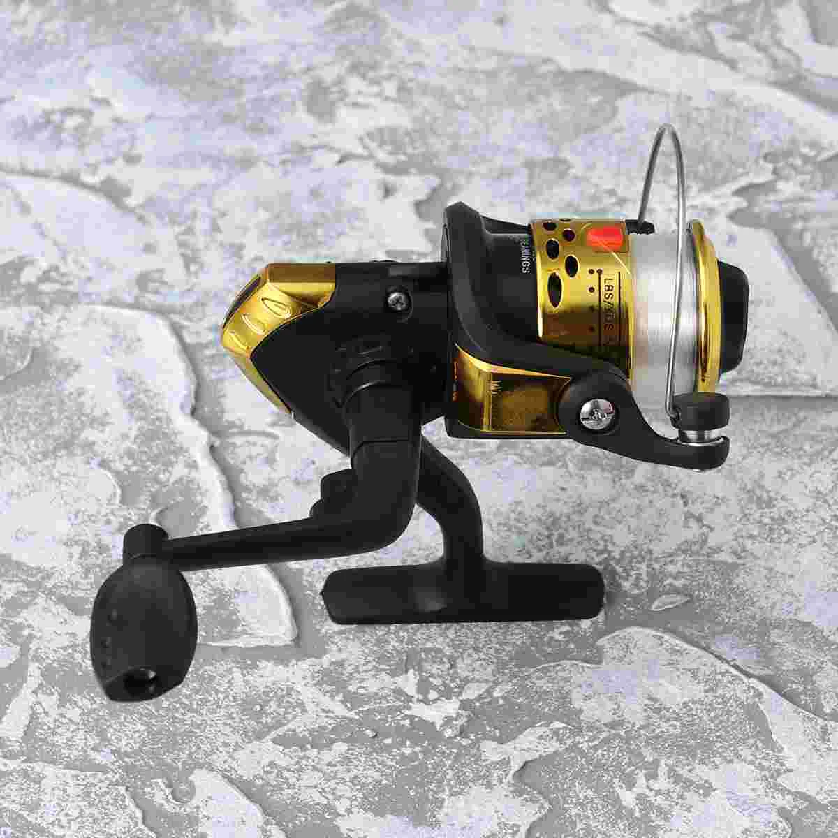 

200 Small Fishing Reel Aluminum Fishing Reel with Cable for Saltwater or Freshwater Fishing (Golden)