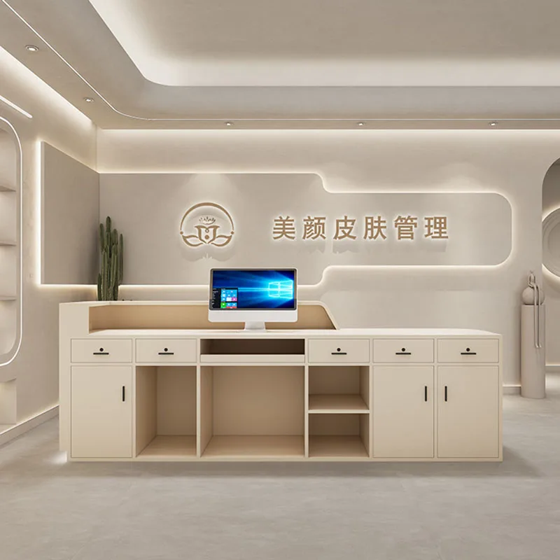 Counter Reception Desks Executive Office Table Cash Counter Desk Futuristic Desk Luxury Office Comptoir Beauty Salon Furniture