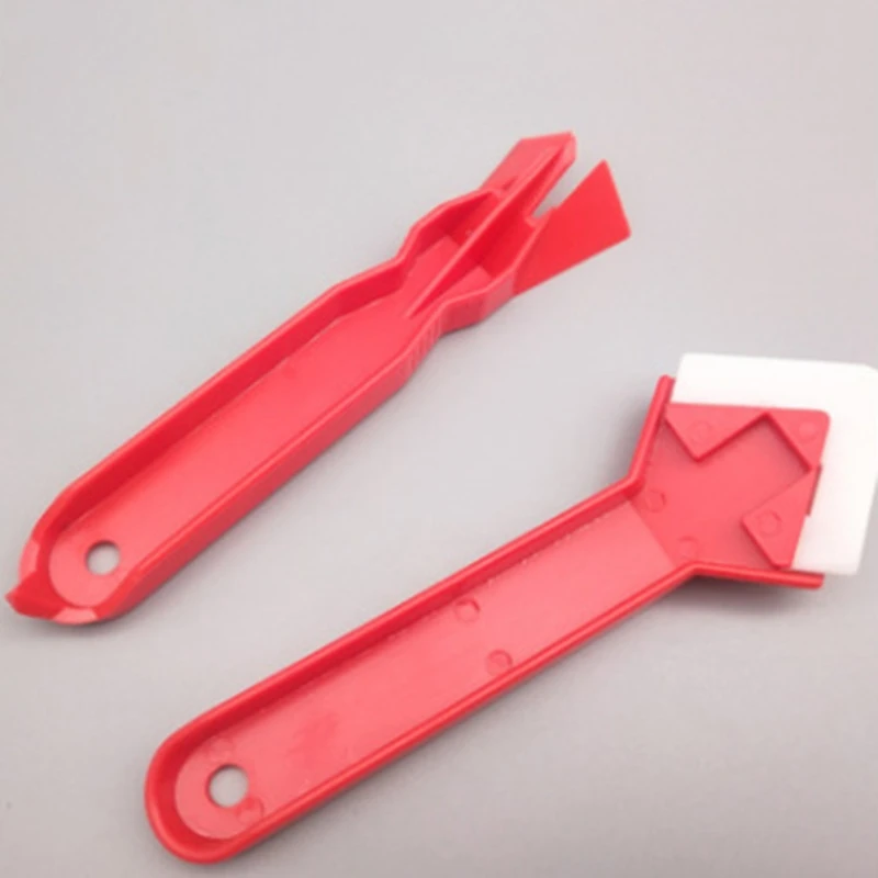 

2 Pieces Glass Glue Angle Scraper Sealant Finishing Tool Silicone Caulking Tools Glue Shovel for Kitchen Bathroom Window E7CB