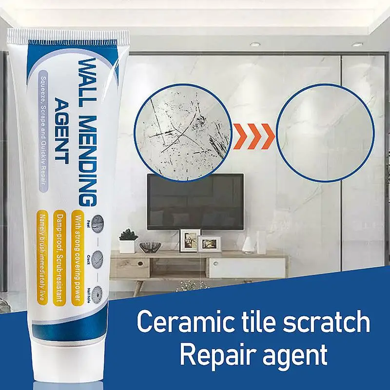 Wall Mending Agent Wall Repair Cream With Scraper Paint Valid Mouldproof Quick-Drying Patch Restore Mending Caulking Agent