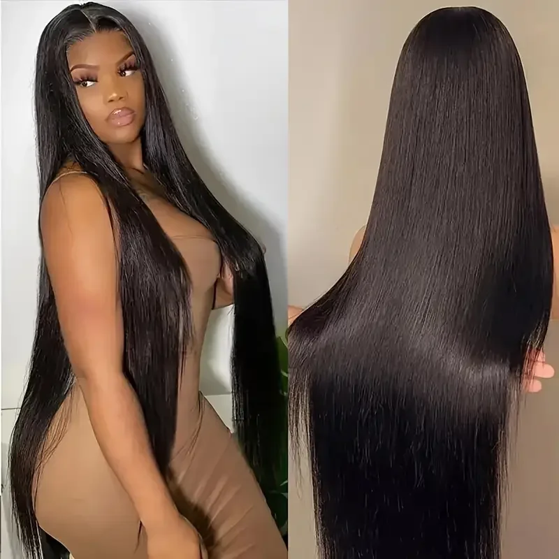 200 Density Bone Straight Lace Front Echthaarperücken 13x6 HD Lace Echthaarperücke für Damen, Echthaarperücken – Detail 1