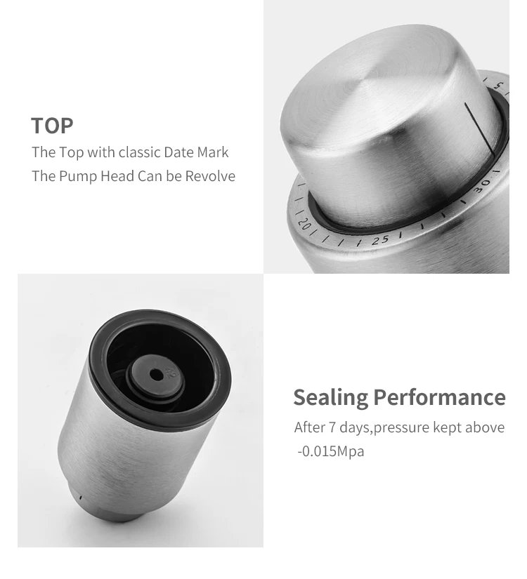 Vacuum Wine Bottle Cap Stopper Sealed Storage Vacuum Memory Wine Stopper Push Style Bar Tools Barware Wine Cork