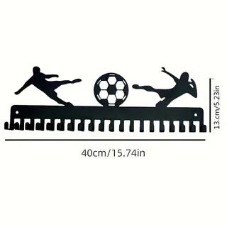 Premium Wall-Mounted Black Steel Medal Display