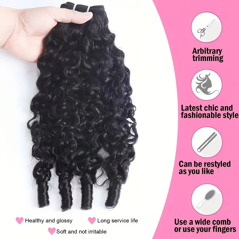 GOWIK Burmese Curly Human Hair Bundles Human Hair Quality Deep Wave Raw Hair Weave Bundle Double Drawn Vietnamese Hair Extension 3