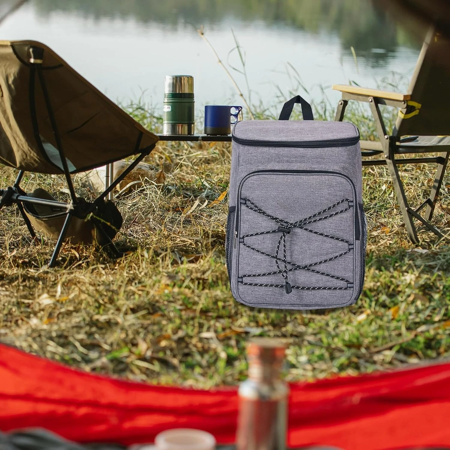 Cooler Backpack Large Insulated Leak Proof Lunch Backpack Portable Lightweight Cooler Bag for Travel Hiking Camping