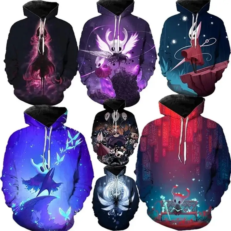 

Hollow Knight Adventure Game Hoodie Men Clothing 3D Printed New in Hoodies Women Harajuku Fashion Pullover y2k Tops Hooded Hoody