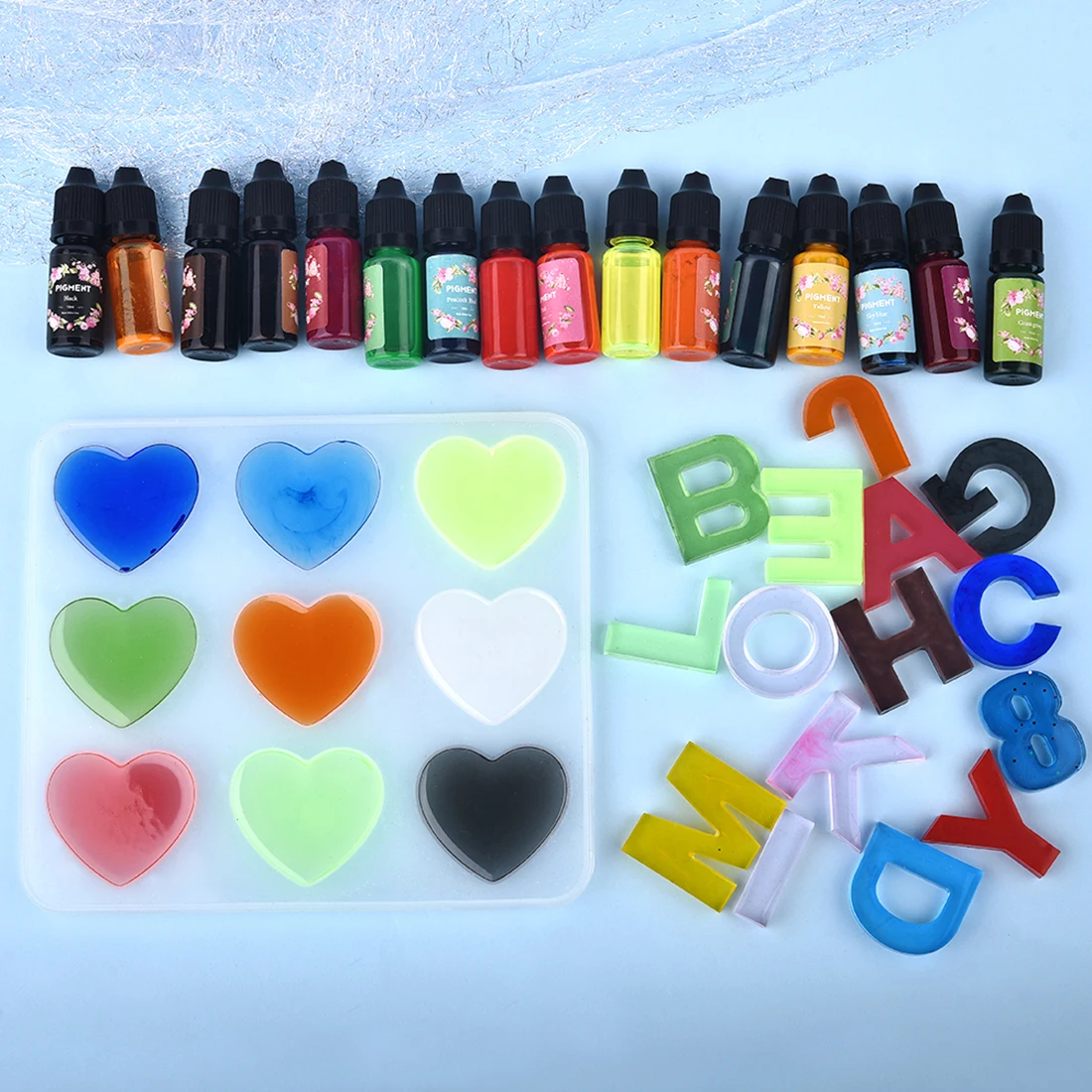 Epoxy Resin Pigment Set Liquid Colorant Candle Dyes Pigment DIY UV Resin Mold Candle Soap Making Coloring Dye Kit Crafts