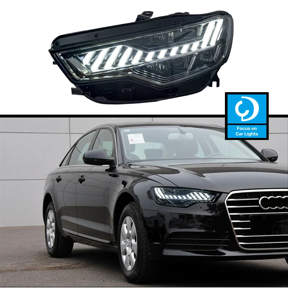 

AKD Car Accessories Head Lamp for Audi A6 Headlights 2012-2015 Upgrade A7 DesignLED Headlight DRL Dynamic singal High Low Beam