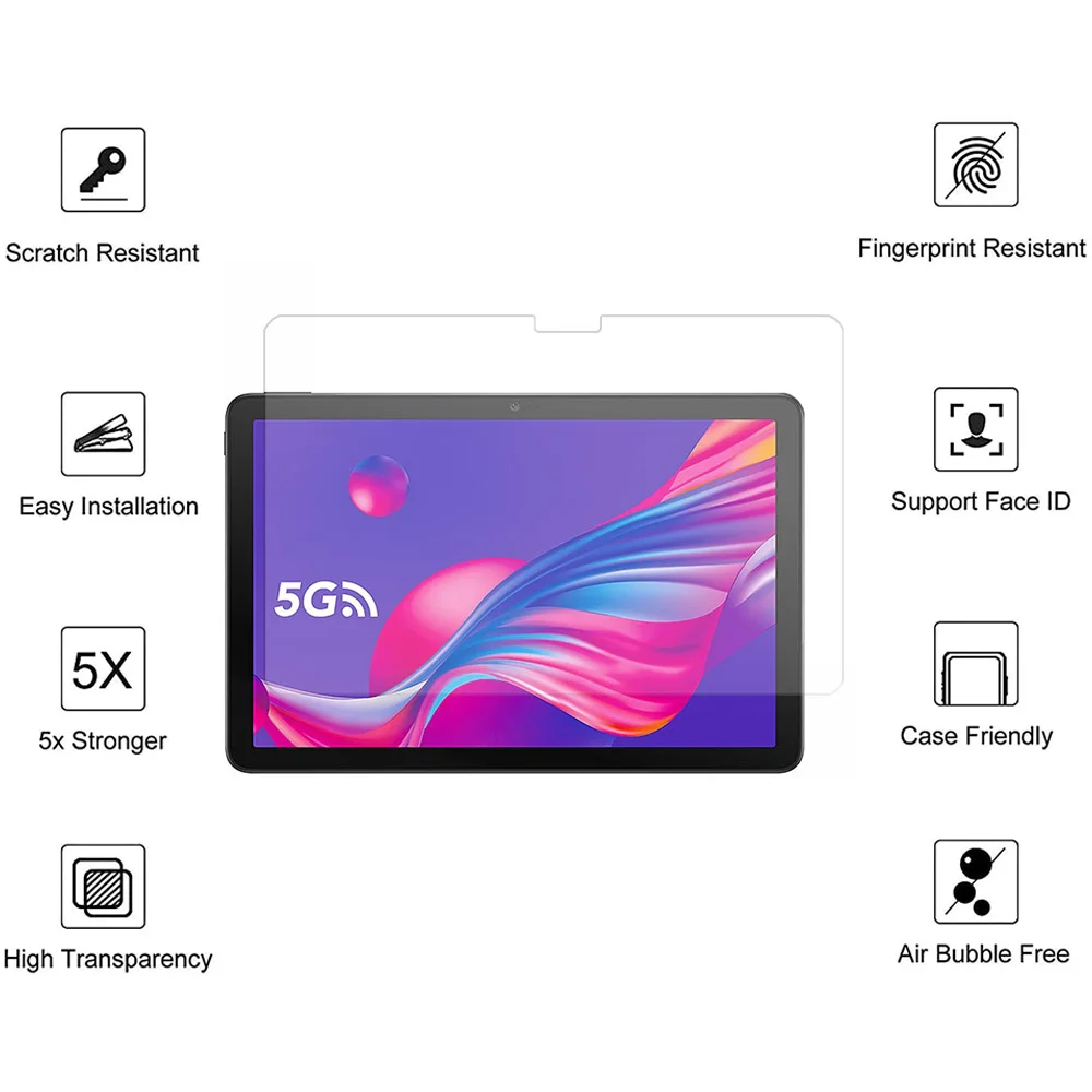 Premium 3-Pack Tempered Glass Screen Protectors for Tablets - Enhanced Durability and Clarity
