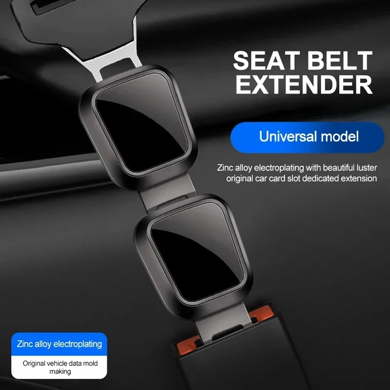 Zinc Alloy Car Seat Belt Extender in Gunmetal Gray