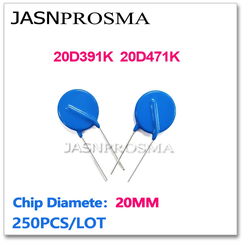 

JASNPROSMA 20D471K 20 мм 250 шт 470в Варистор 471