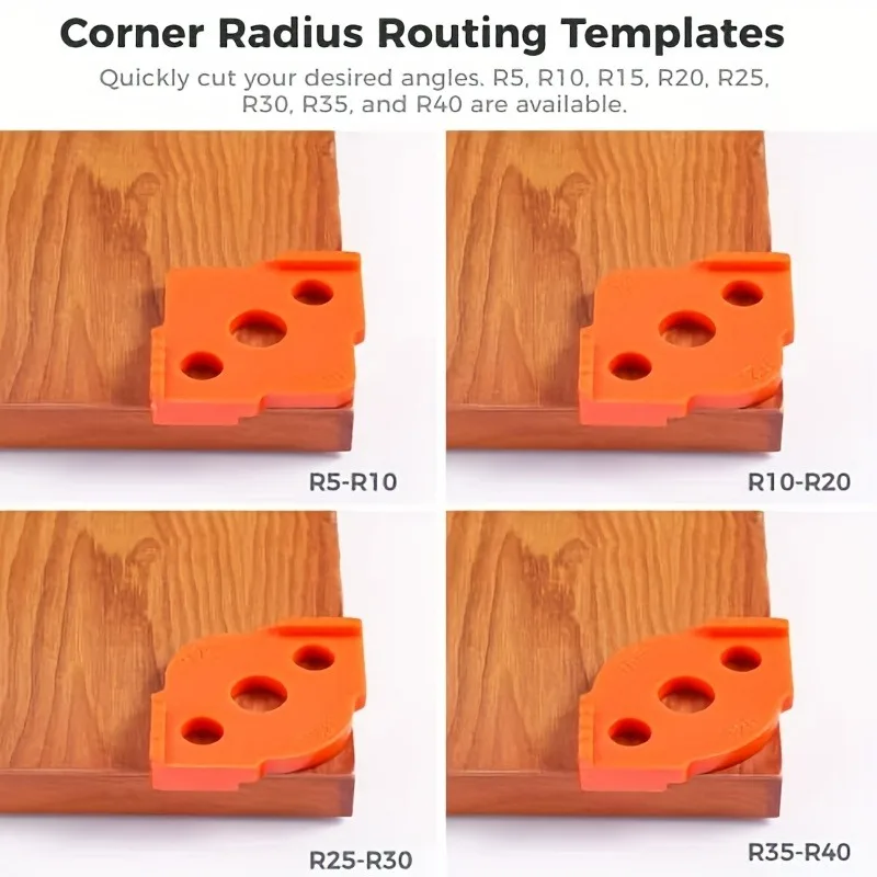 Woodworking Tools Woodworking Tool Woodworking Corner Radius Jig Templates Achieve Perfect Rounded Edges Enhanced Precision Versatile Essential 4-Pack