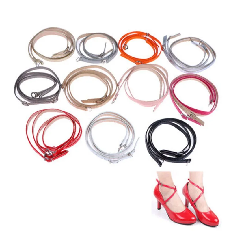 

High Heel Shoe Straps Color Heel Ankle Straps Sandals Band 1 Pair PU