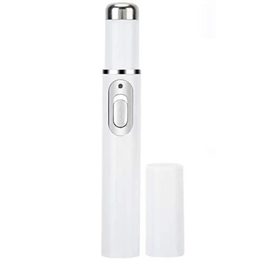Blue Light Acne Pen Mini Blue Light Acne Pen Eye Massager Anti-Pouch Black Eye Massage Stick and Face Beautifying Instrument