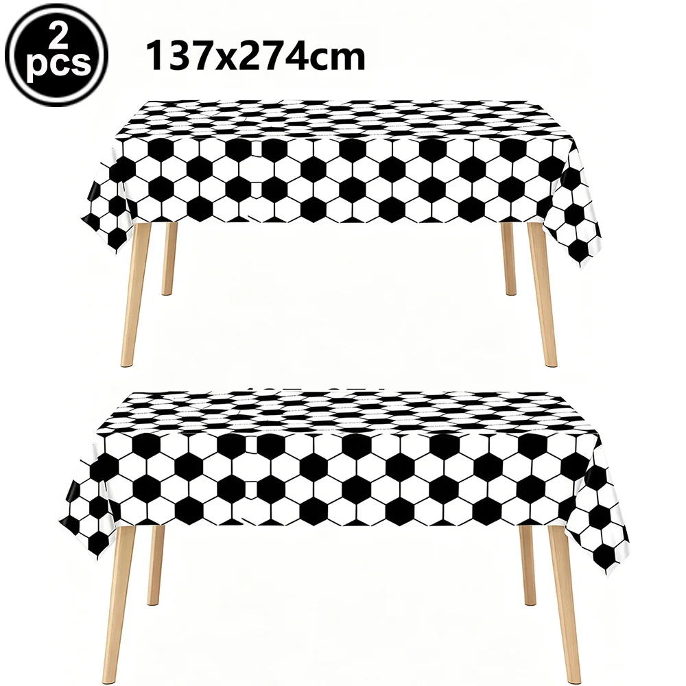 Soccer-Themed Rectangular Tablecloth – Perfect for Birthday Celebrations and Game Day Gatherings