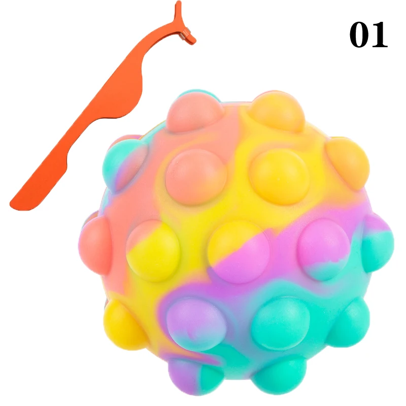 

1Pcs False Eyelash Tweezers Eyelash TweezersMakeup Tool 3D Decompression Ball Cross-border Silicone Pioneer Round Ball