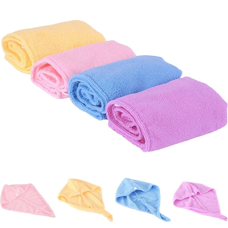 

Women Long Hair Quick-Dry Hair Towel Soft Microfiber Towels Shower Cap Towel Bath Hats for Women Dry Hair Cap Lady Turban Head