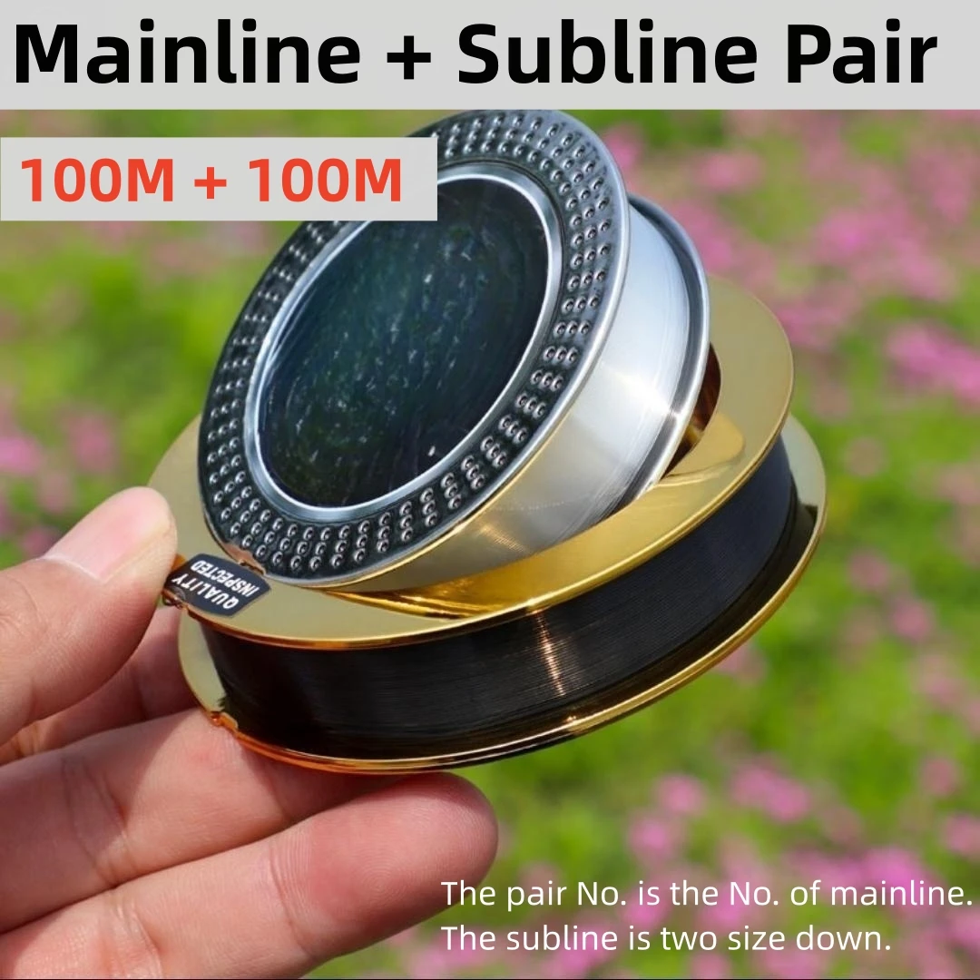 

HeyLure 100m Fishing Line MainLine Subline Fluorocarbon Coated Nylon Strong Monofilament Fishing Accessories Tackle of Bass Pike