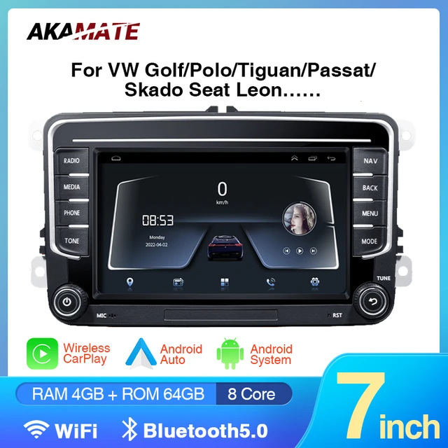 Android Autoradio pour VW Golf 5 Golf 6 Skoda Passat Polo Seat Tiguan, 7  Pouces Écran Tactile 2 DIN Radio Navigation GPS avec Bluetooth/Lien  Miroir/FM/WiFi/SWC +CANBUS+Caméra de recul : : High-Tech
