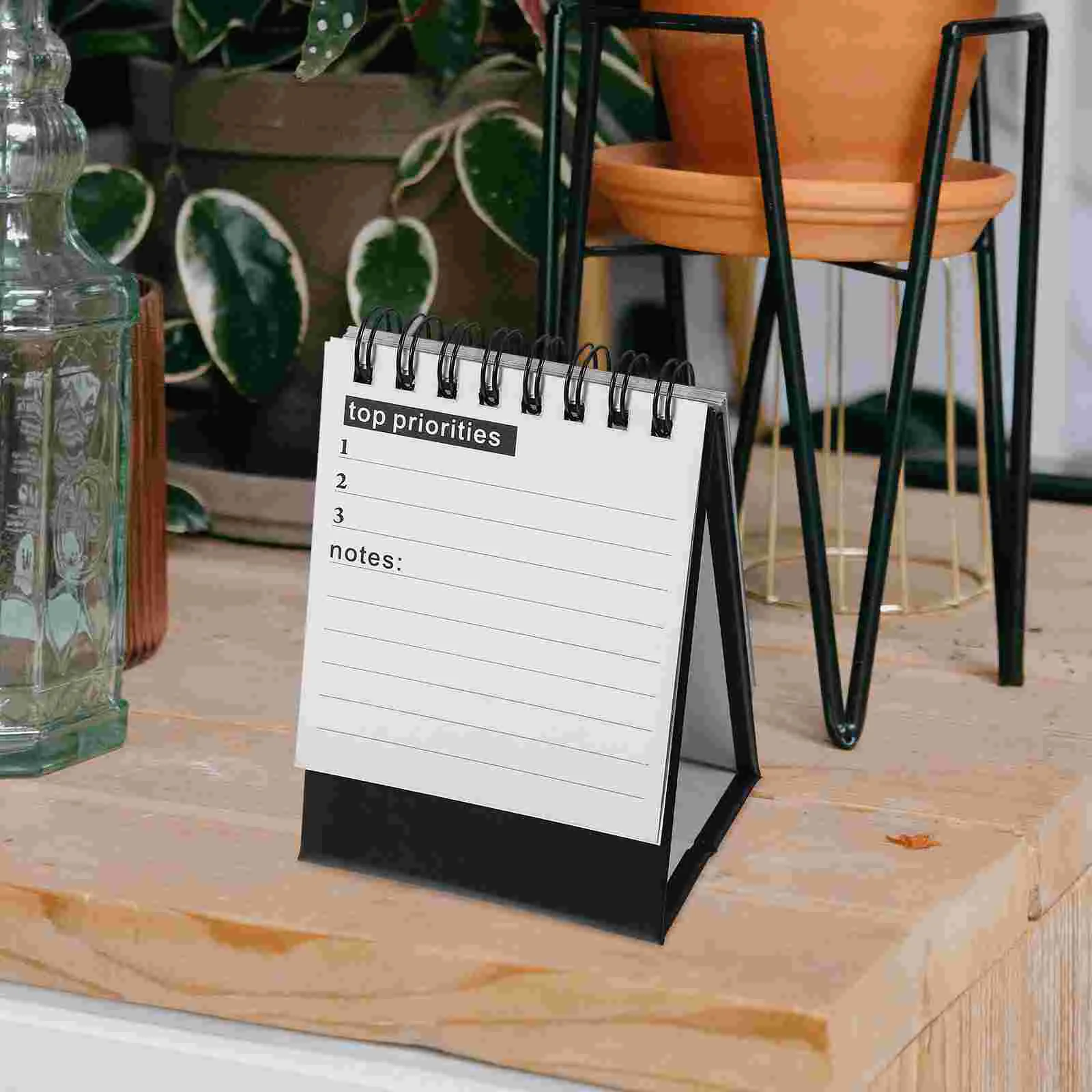 

2024 Mini Desk Calendar Home Planner Notepad Creative Paper Decor Desktop Office Trumpet Ornament