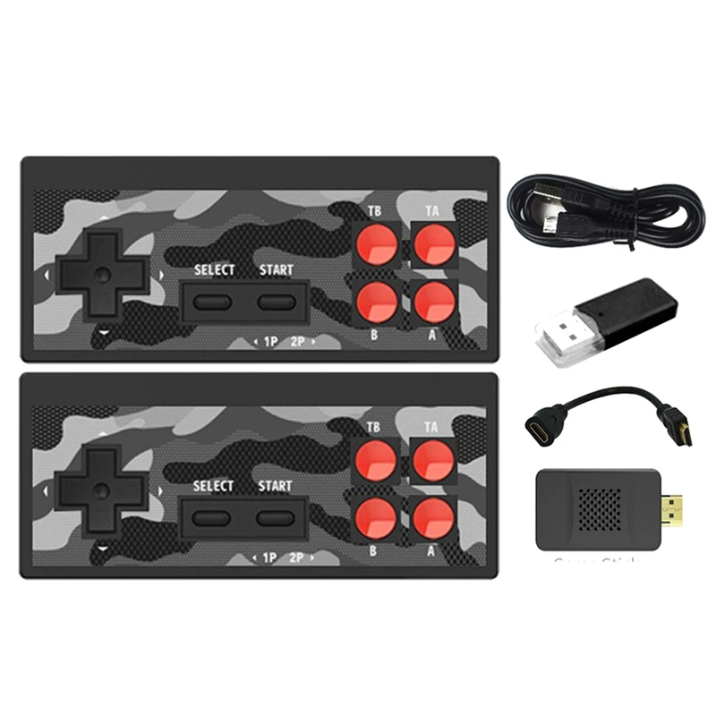 USB Беспроводная портативная ТВ Видео игровая консоль Y2 PLUS со встроенным 1800 Ретро игровая консоль двойной геймпад Совместимость с HDMI