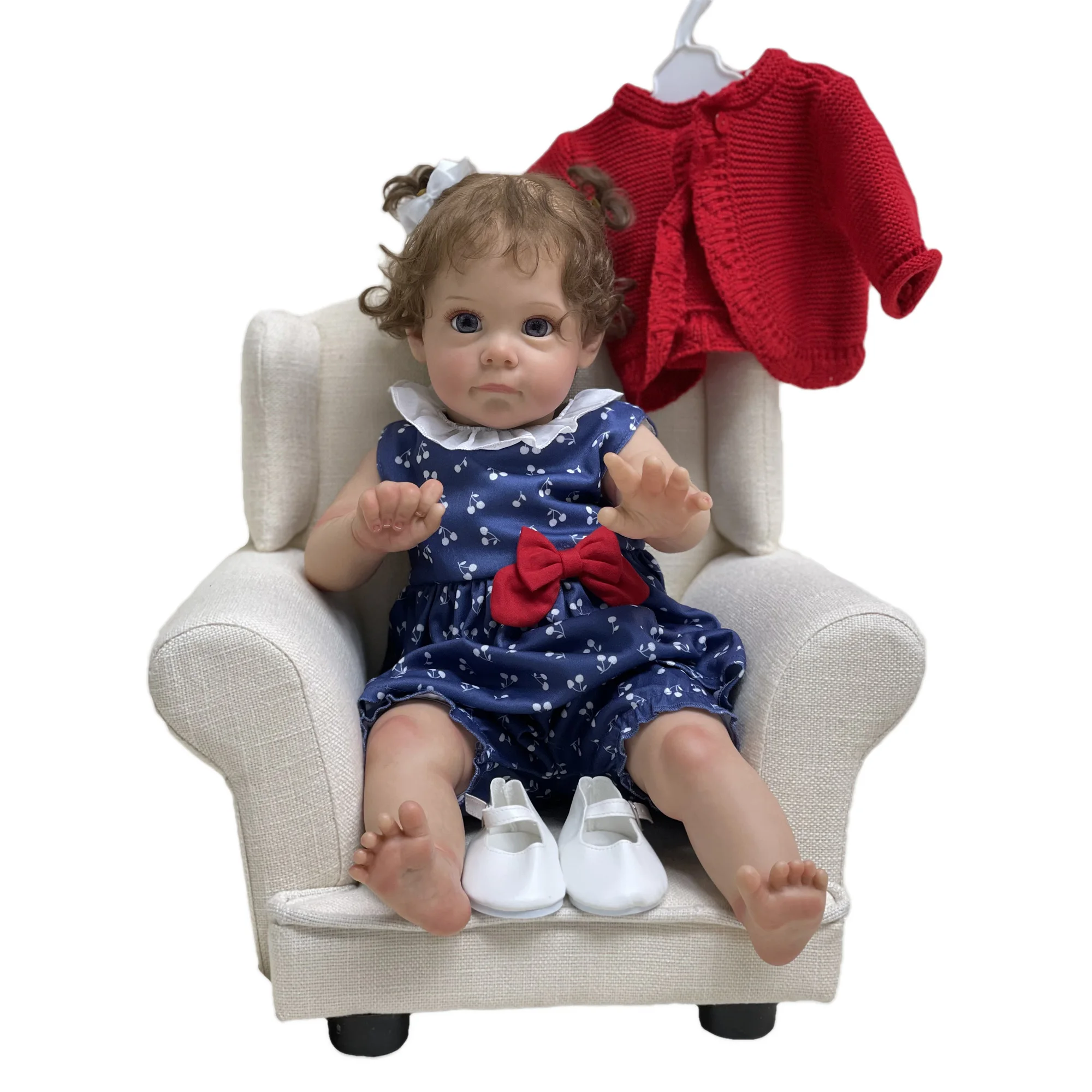 

22" Reborn Baby Dolls Lifelike Newborn Toy For Children Muñeca Renacida De Juguete Para Bebés Niños