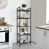 5-Wire Standing Storage Shelves, Metal Shelving Unit Pantry Rack for Laundry Kitchen Bathroom Organizer(Black) 2