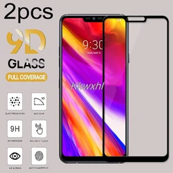2 - Pack Full Glue Tempered Glass Screen Protector for LG Q9 One (Black)