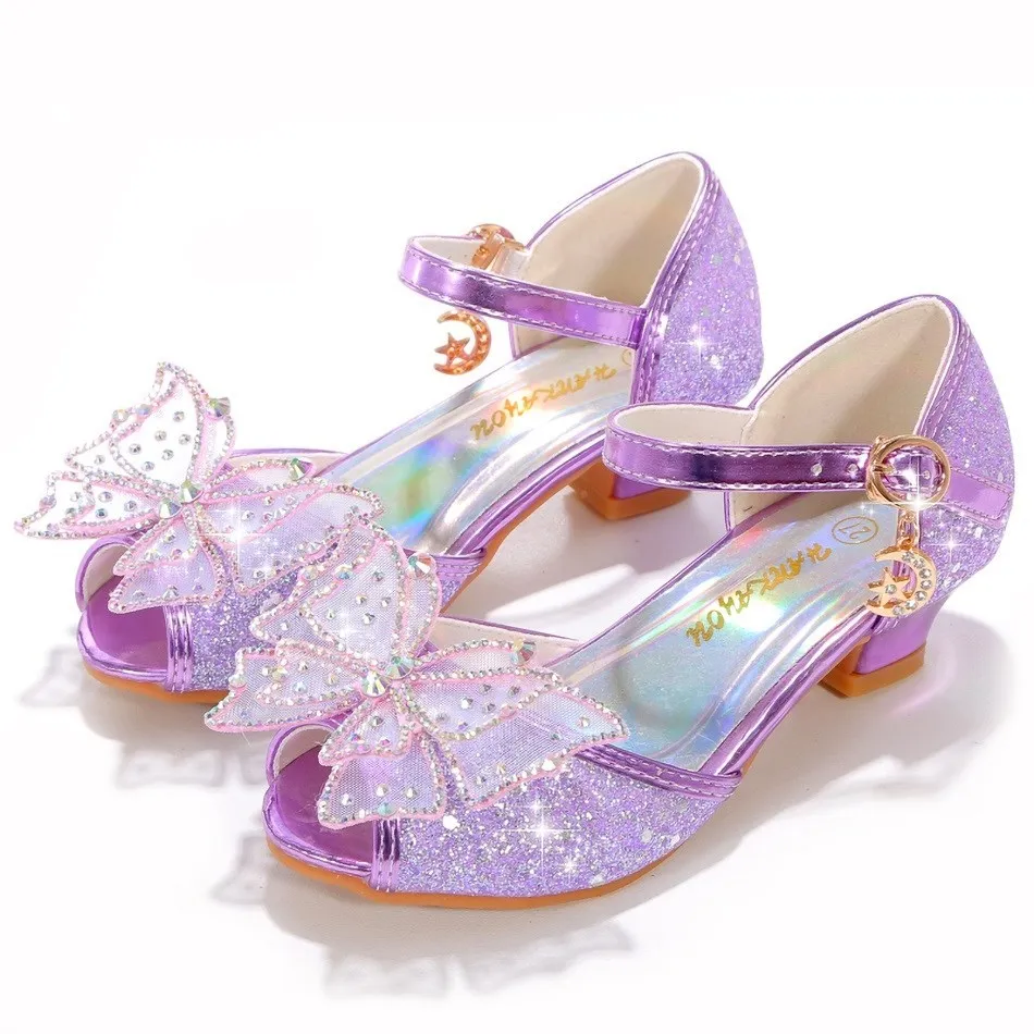 Sandalias de sirena Ariel para niñas pequeñas, zapatos de princesa