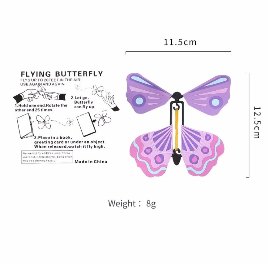 Flying Hummingbird Magic Butterfly In Book Flying Butterfly Surprise Box  Kids Elastic Magic Props Outdoor Sports Toy Party Game - AliExpress