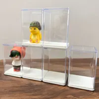 For Pop Mart Box Storage Display Stand Acrylic Figure Display Box Dustproof Model Collection Cabinet Building Block Model Clear 1