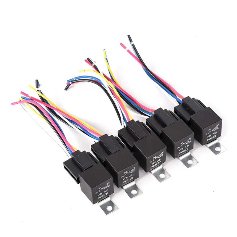 12V 5pin 40Amp Kfz-Relais mit ineinandergreifender Sockel Heavy Duty für LKW, Auto, Van, Motorrad, Boot, Relais – Detail 3