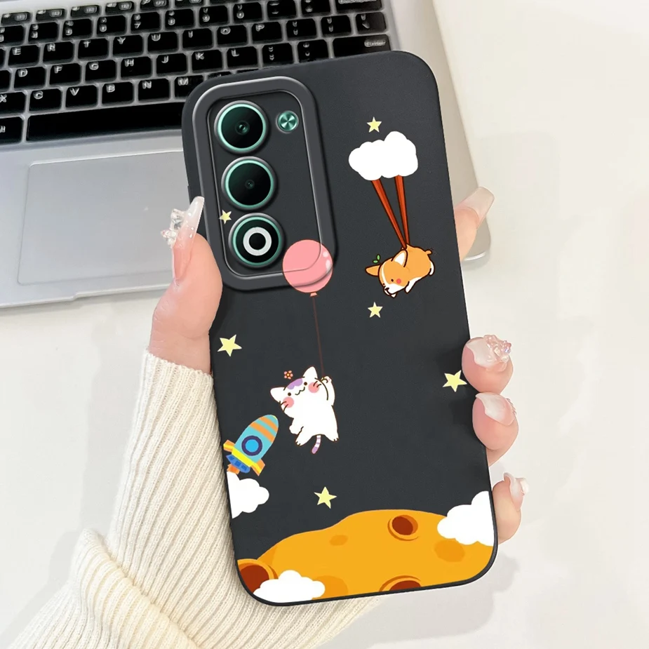 Cute Cat Dinosaur Cartoon Soft Silicone Matte Phone Case