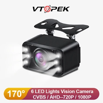 Vtopek 백업 주차 카메라, 풀 컬러 6 LED 야간 투시경, HD 역방향 어안 렌즈, AHD CVBS, 170 °, 1080P
