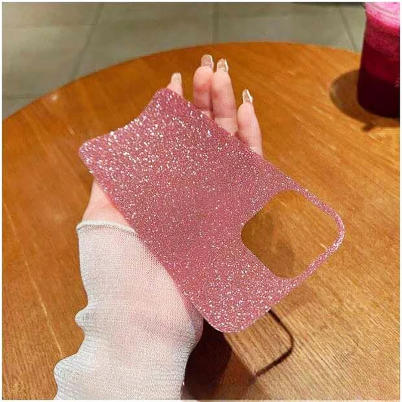 Luxury DIY Glitter Phone Case with Flash Stickers - Thin Cover Accessory