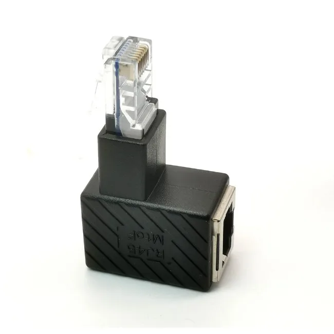 Adattatore Ethernet Angolo Retto 90° - Connettore RJ45 Maschio/Femmina Cat 5e - Per Cavi Di Rete LAN E UTP - Foto 7