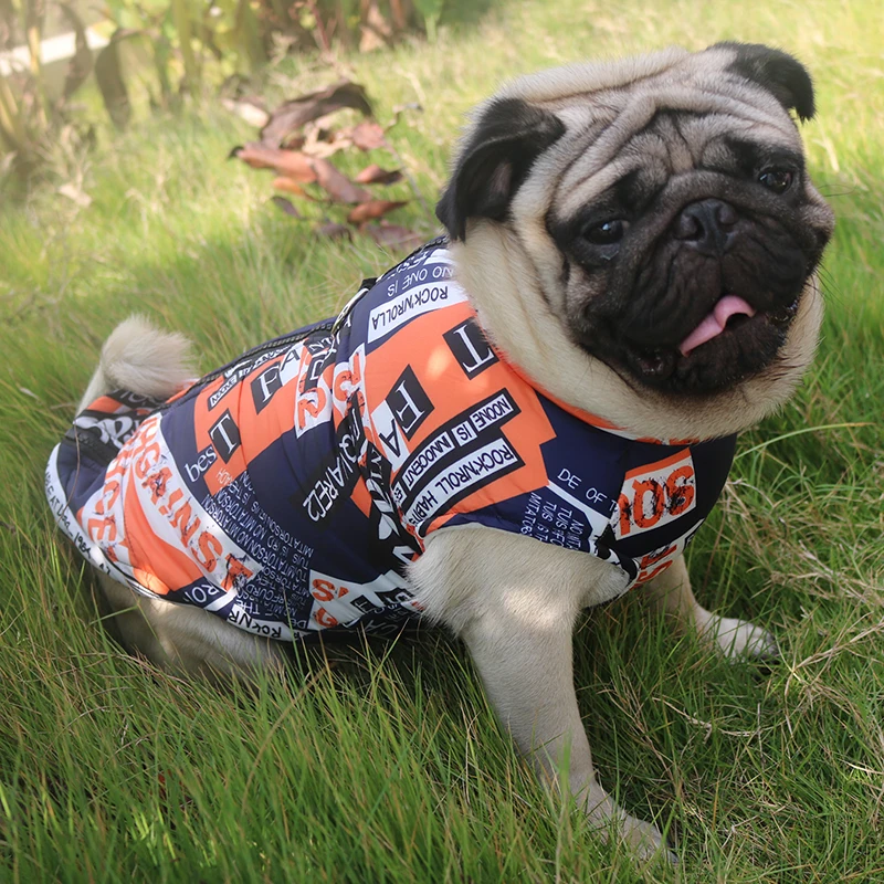 Dog Clothes Padded Winter Waterproof Pet Vest Zipper Jacket For Small Medium Large Dogs Pug Chihuahua French Bulldog