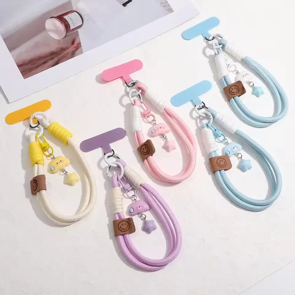 Double Ended Rope Keychain Cartoon Cute Pendant Phone Case Lanyard Wristband Lanyard Detachable Can Be Used for Decoration