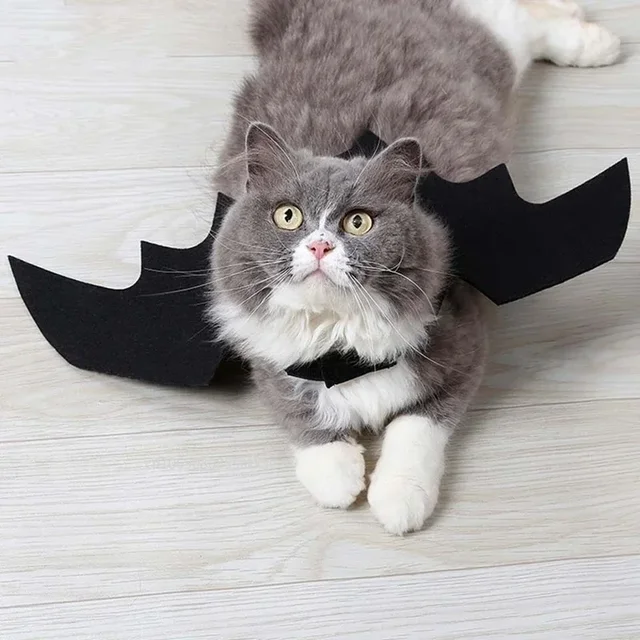 Halloween Bat Wings Dog Cat Cute Costume Party Dress Funny Cool Puppy Kitten Apparel Cosplay Prop with Traction Rope Fixing Hole 4