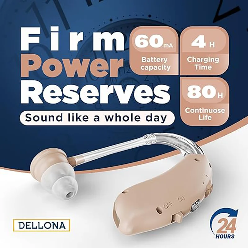 Hearing Aid Rechargeable hearing aids with charger high-performance comfortable aids for people with loss