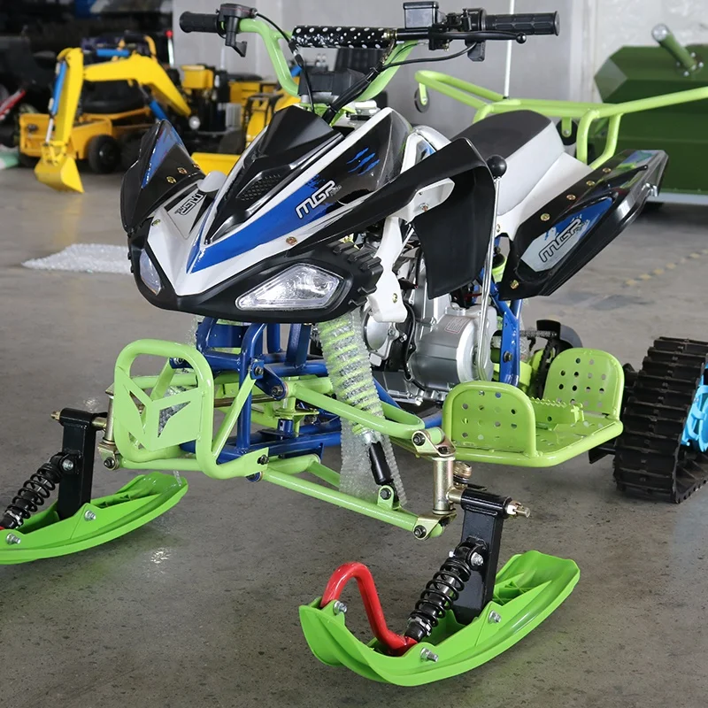 Gasoline Snow Scooter 125cc Mini Snowmobile Ski Snow Motorcycle for Adults&Child
