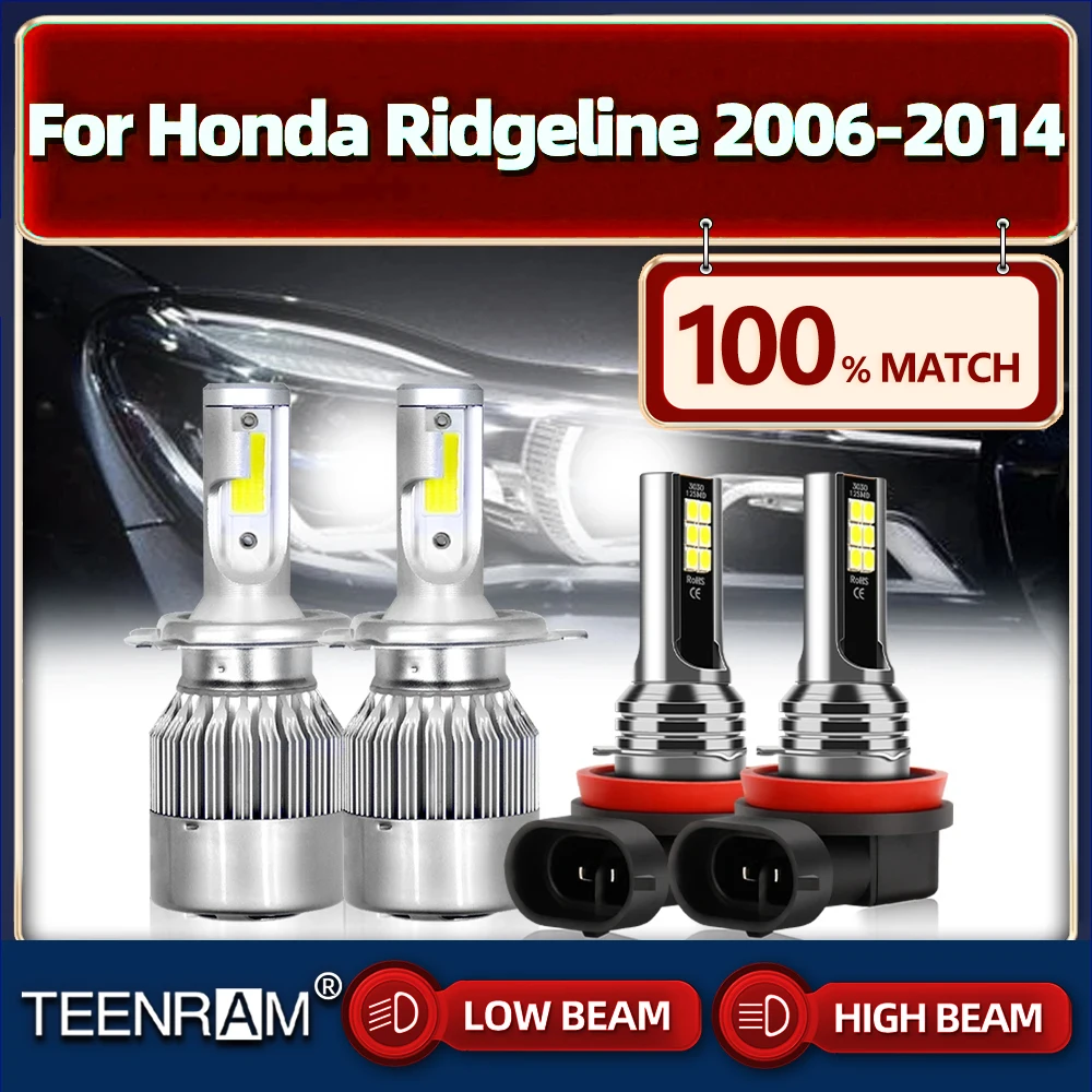 

H4 Led Car Headlight 240W 40000LM Auto Headlamp 12V 6000K Fog Light Bulbs For Honda Ridgeline 2006-2009 2010 2011 2012 2013 2014