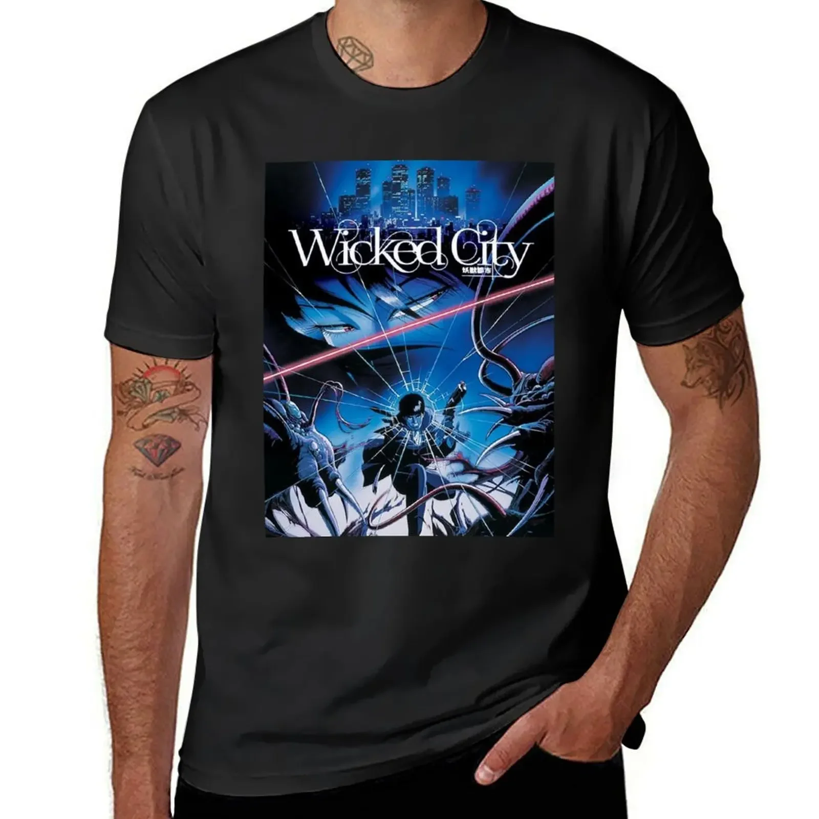 

Wicked CIty Poster T-shirt anime clothes summer clothes T-shirt men