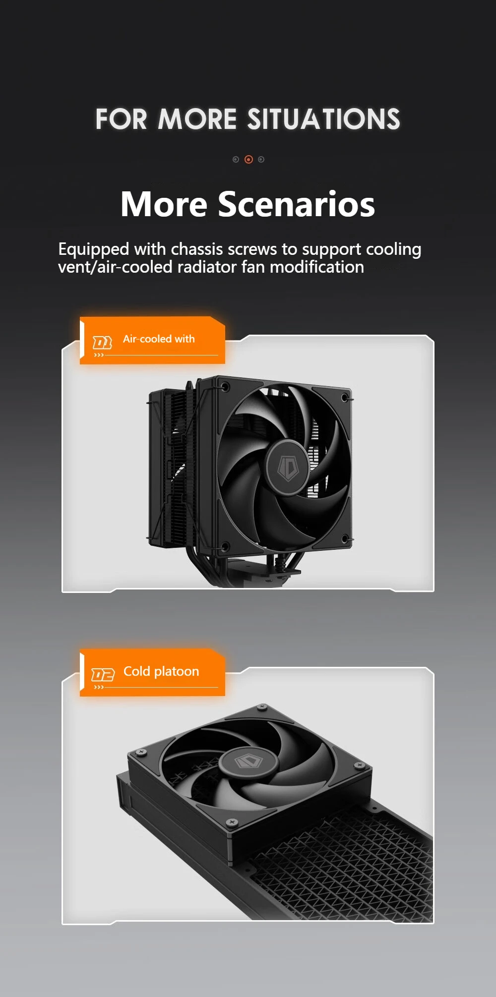 ID-COOLING AF-125 120mm FDB Bearing PWM Silent Fan, High Airflow Cooling for CPU