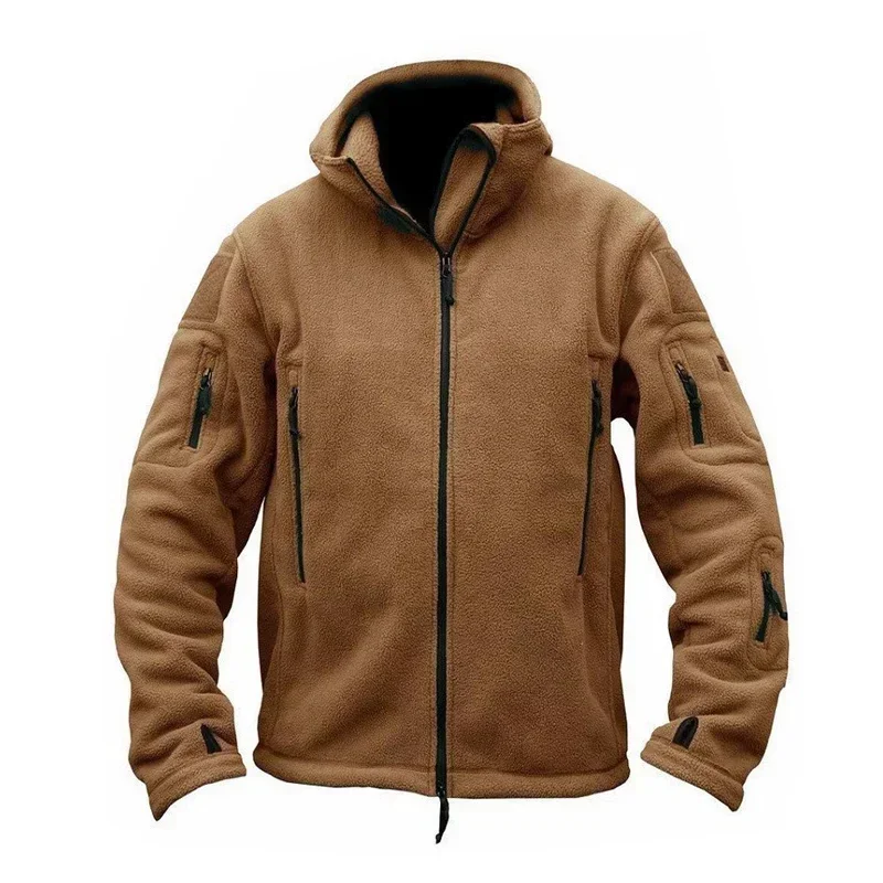 Men Winter Jacket Fleece Tactical Green Jacket Thermal Hooded Jacket Coat Autumn Outerwear Men Clothing