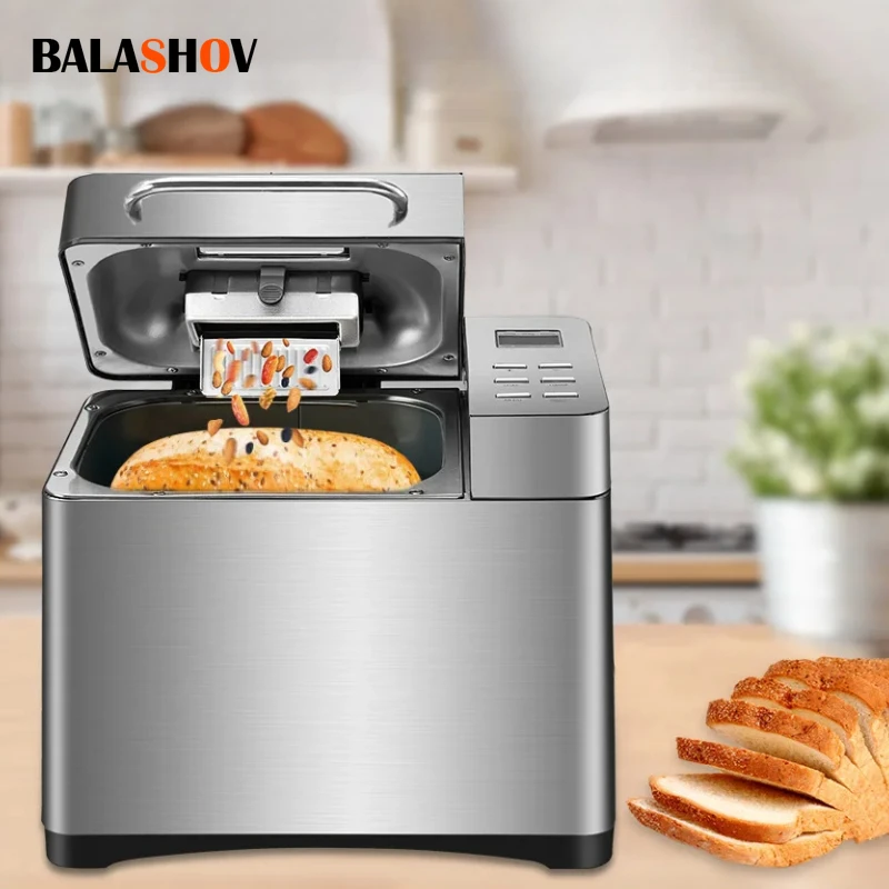 220V Household bread Maker fully automatic intelligent noodle fermentation multi-functional breakfast bread machine Maker 650W