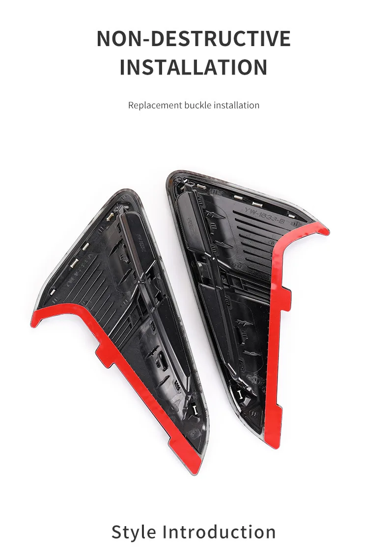 2Pcs/set ABS Car Front Fender Side Air Vent Cover Trim Car-styling for BMW X3 G01 X4 G02 Shark Gills Car Accessories