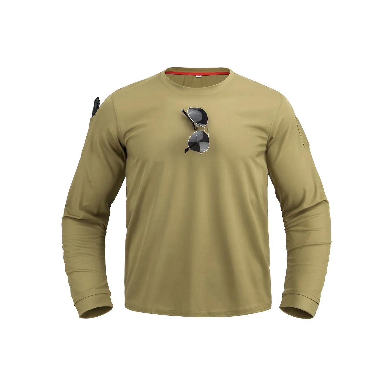 남성용 전술 라운드넥 긴팔 통기성 작업복 티셔츠 (봄, 가을 암벽 등반 및 산악 등반용 상의)